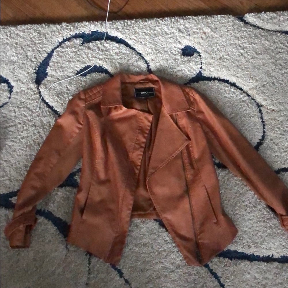 Brown leather-like jacket